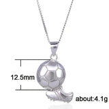 Minimalist Football Shaped Pendant Necklace 925 Sterling Silver