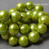 Green Freshwater Pearl Beads 7-8MM Full Strand DIY Making