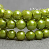 Green Freshwater Pearl Beads 7-8MM Full Strand DIY Making