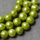 Green Freshwater Pearl Beads 7-8MM Full Strand DIY Making