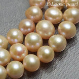 Pink Round Potato Freshwater Pearl Beads 7-8MM Full Strand
