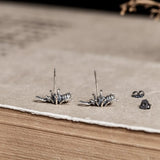 925 Sterling Silver Spider Stud Earrings Gothic Punk Jewelry