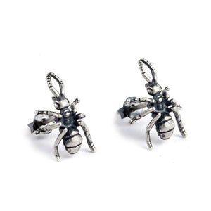 925 Sterling Silver Spider Stud Earrings Gothic Punk Jewelry