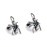 925 Sterling Silver Spider Stud Earrings Gothic Punk Jewelry