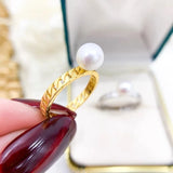 Adjustable Ring Base Mountings Findings Settings for 7-10mm Pearls