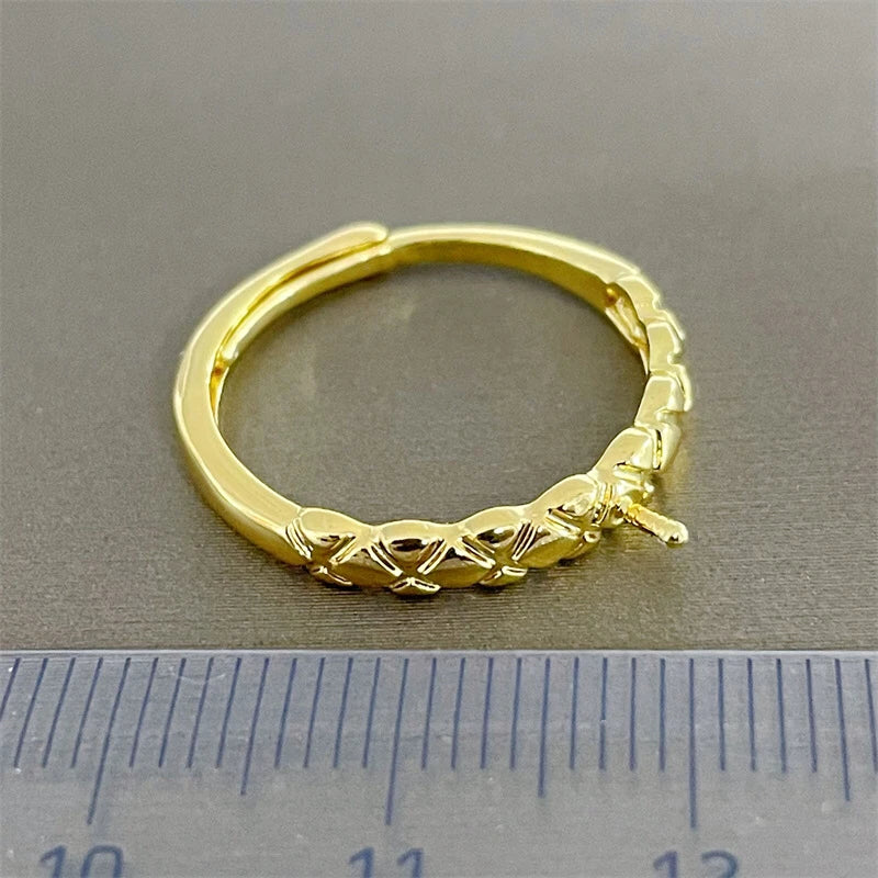 Adjustable Ring Base Mountings for 8-10mm Pearls