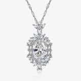 S925 Silver Citrine Pendant Necklace for Wedding