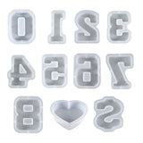Number 0-8 & Heart Silicone Resin Mold DIY K3ND