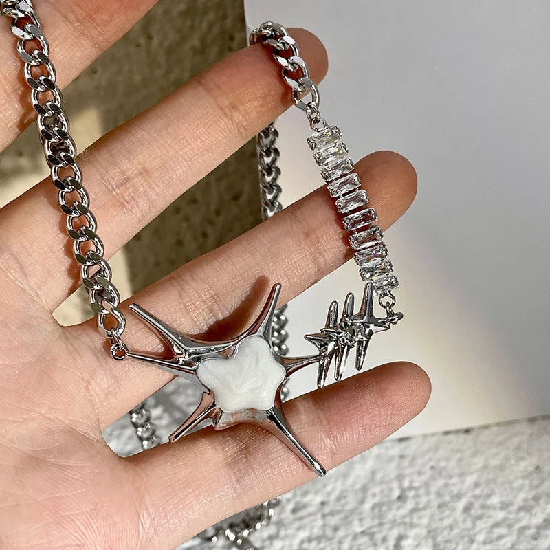 Star Fritillaria Pendant Necklace Female