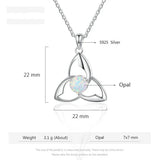 Triangle Rotate Opal Necklace 925 Sterling Silver Pendant