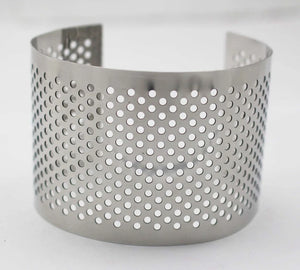 Wide Cuff Bangle Bracelet 316L Stainless Steel Top