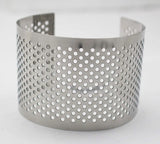 Wide Cuff Bangle Bracelet 316L Stainless Steel Top