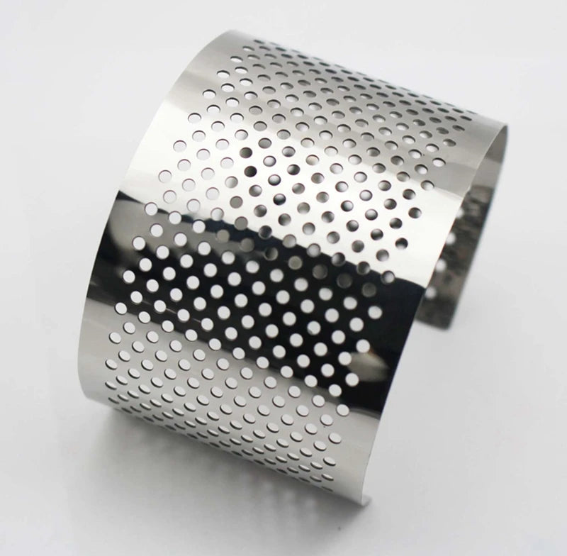 Wide Cuff Bangle Bracelet 316L Stainless Steel Top