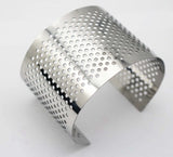 Wide Cuff Bangle Bracelet 316L Stainless Steel Top