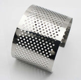 Wide Cuff Bangle Bracelet 316L Stainless Steel Top