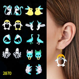 9 Pairs Earring Silicone Mold with Hole for Resin Jewelry Making