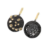 Hollow Asymmetric Earrings Two Tone Party Jewelry Stud Earrings
