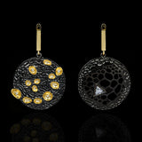 Hollow Asymmetric Earrings Two Tone Party Jewelry Stud Earrings