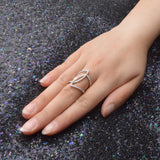 925 Sterling Silver Hollow Finger Ring for Bridal Wedding