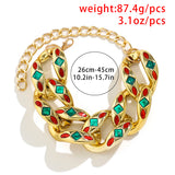 Exaggerated CCB Acrylic Chunky Chain Necklace Hiphop Choker