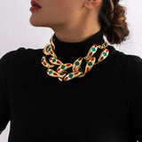 Exaggerated CCB Acrylic Chunky Chain Necklace Hiphop Choker