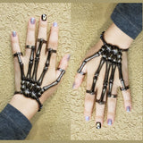 Halloween Hand Skull Skeleton Elastic Bracelet Bangle RCH Men Women Costume