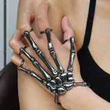 Halloween Hand Skull Skeleton Elastic Bracelet Bangle RCH Men Women Costume