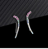S925 Sterling Silver Zircon Stud Earrings for Women Fine Jewelry Gift