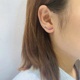 S925 Sterling Silver Zircon Stud Earrings for Women Fine Jewelry Gift