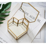 Heart Shaped Glass Jewelry Box Wedding Ring Holder