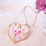 Heart Shaped Glass Jewelry Box Wedding Ring Holder