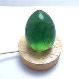 Hand Polished Rainbow Fluorite Crystal Egg Reiki Healing