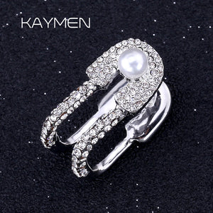 Full CZ Pin-Ring for Girls, Statement Rings, Wedding Engagement Ring