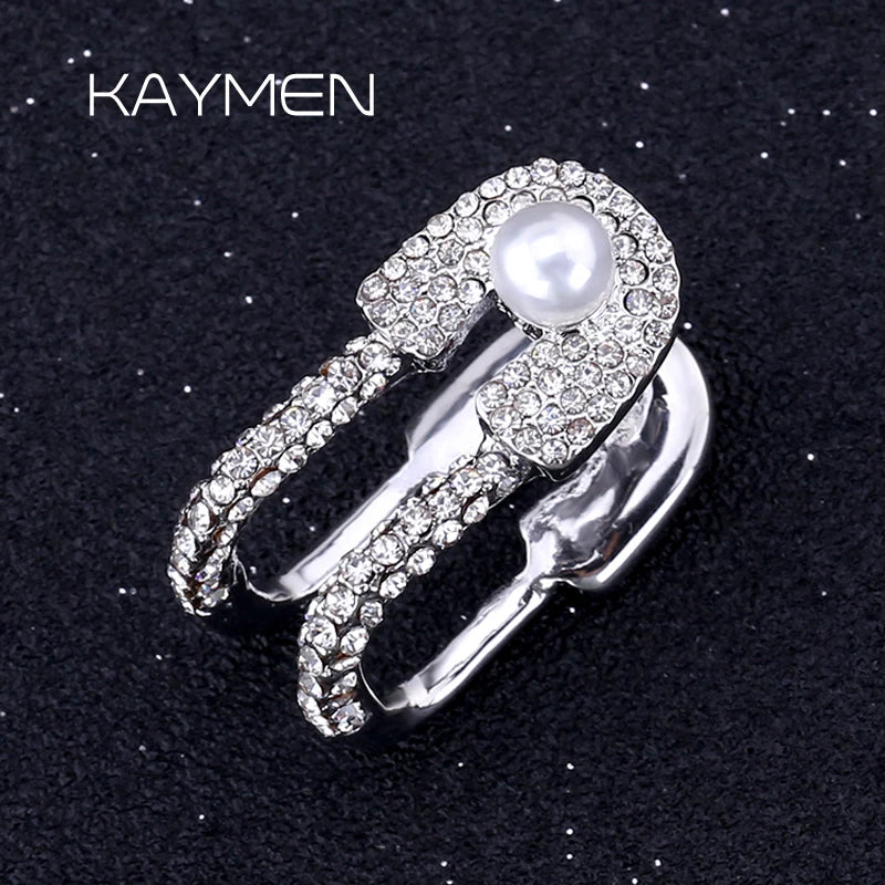 Full CZ Pin-Ring for Girls, Statement Rings, Wedding Engagement Ring