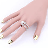 Full CZ Pin-Ring for Girls, Statement Rings, Wedding Engagement Ring
