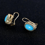 Green Oval Crystal Earrings for Women - Unique Hook Earrings