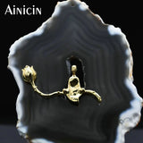 Plating Meditation Buddha Louts Pendant Natural Agate Slice