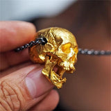 High Disease Skull Pendant Necklace Punk Biker Jewelry