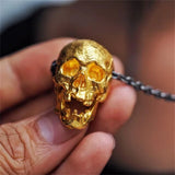 High Disease Skull Pendant Necklace Punk Biker Jewelry