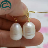 11-13mm Real Pearl Dangle Earrings for Lady