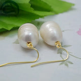 11-13mm Real Pearl Dangle Earrings for Lady