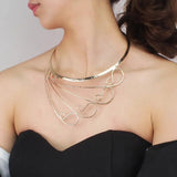 Indian Statement Choker Necklaces For Women Metal Torques Collar Necklace