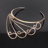 Indian Statement Choker Necklaces For Women Metal Torques Collar Necklace