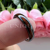 4mm 6mm 8mm Dark Wood Inlay Tungsten Carbide Wedding Ring