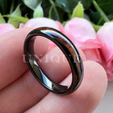 4mm 6mm 8mm Dark Wood Inlay Tungsten Carbide Wedding Ring