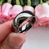 6mm 8mm Tungsten Wedding Gunmetal Ring for Couples