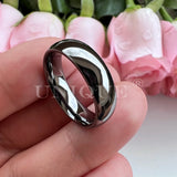 6mm 8mm Tungsten Wedding Gunmetal Ring for Couples