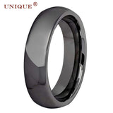 6mm 8mm Tungsten Wedding Gunmetal Ring for Couples