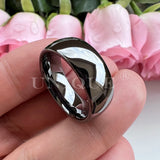 6mm 8mm Tungsten Wedding Gunmetal Ring for Couples