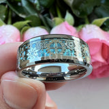 8mm Steampunk Gear Tungsten Wedding Band